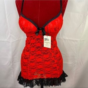 Shirley Of Hollywood Red and Black Dollhouse Dress